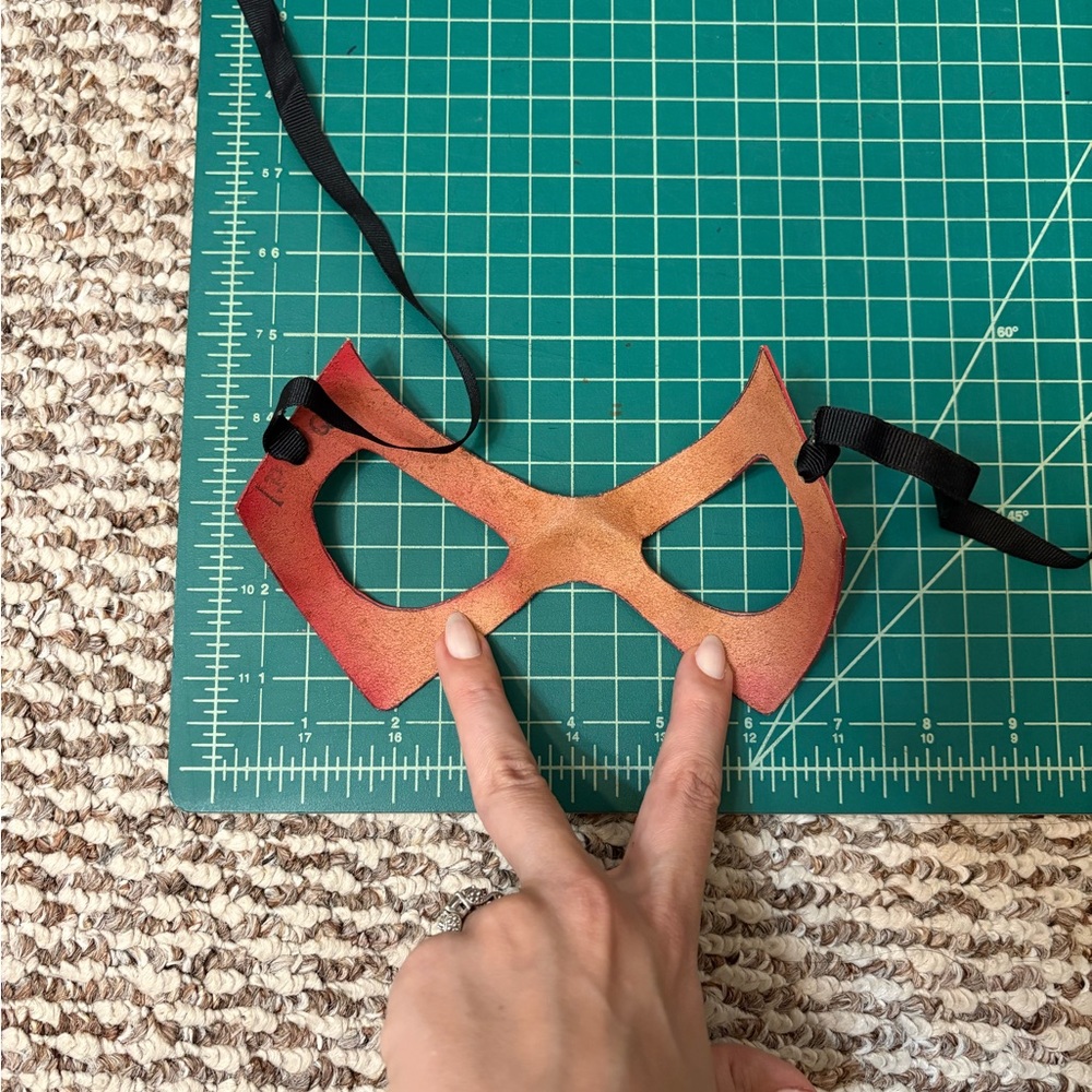 Red Superhero Mask - Picture 8 of 8